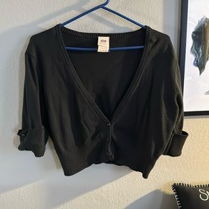 Faded Glory Black button up shrug XL